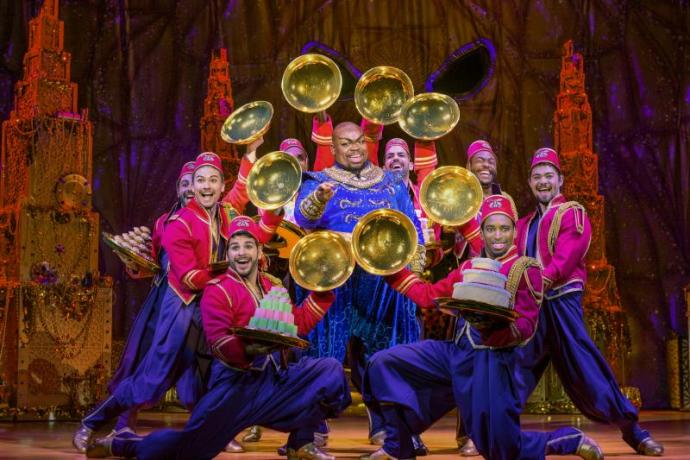 Marcus M. Martin (Genie) & Company in North American Tour of ALADDIN. Photo Deen van Meer. (c) Disney